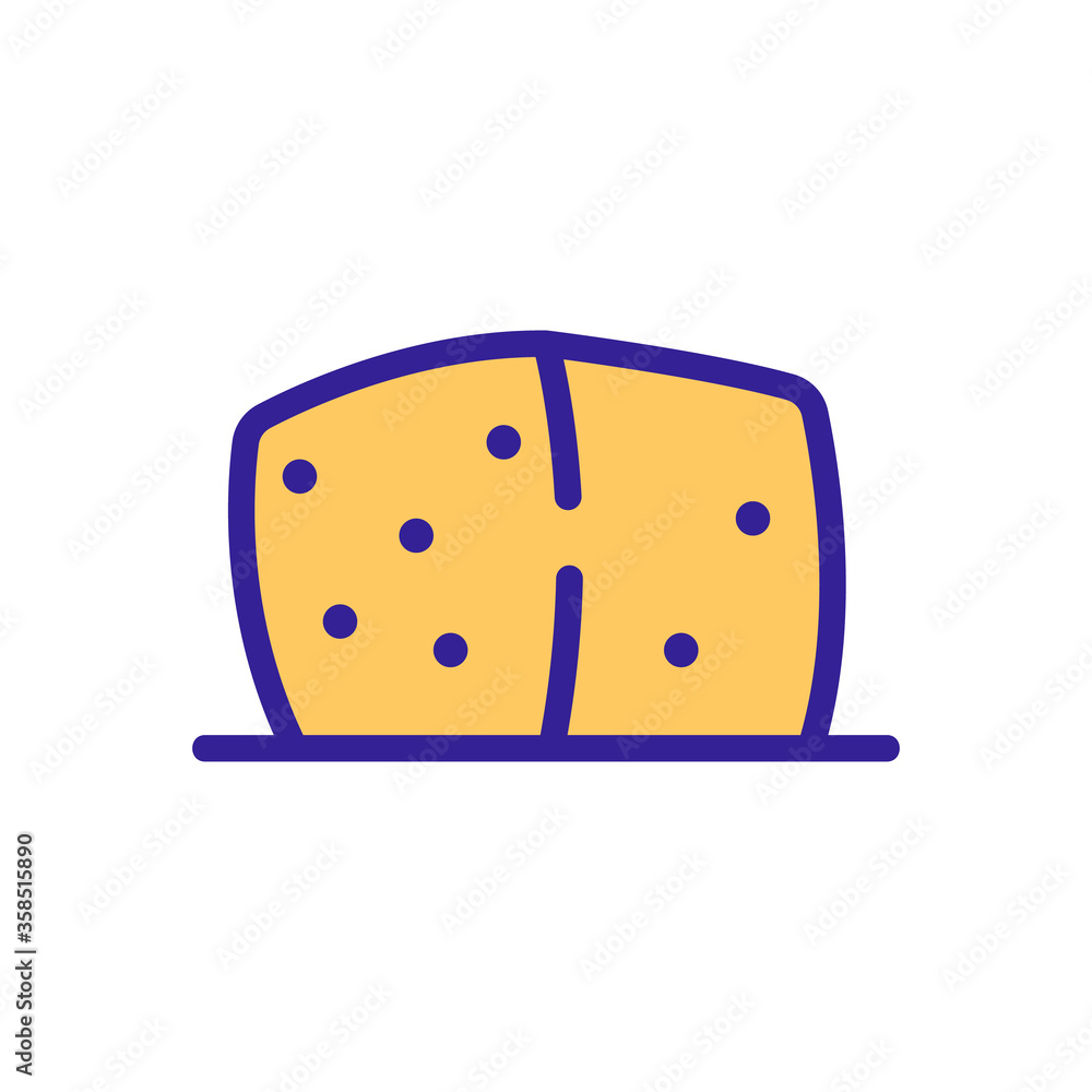 Poster slime in cube form icon vector. slime in cube form sign. color symbol illustration