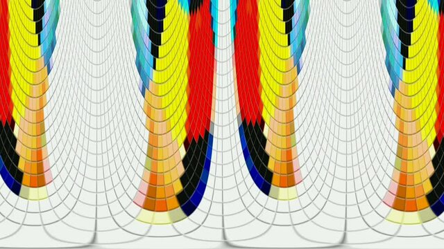 Abstract Pattern Smooth Flowing Colorful Background - Closeup Shot