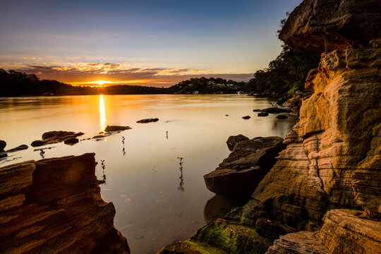 Sunset Scape of Georges River and Illawong Village
