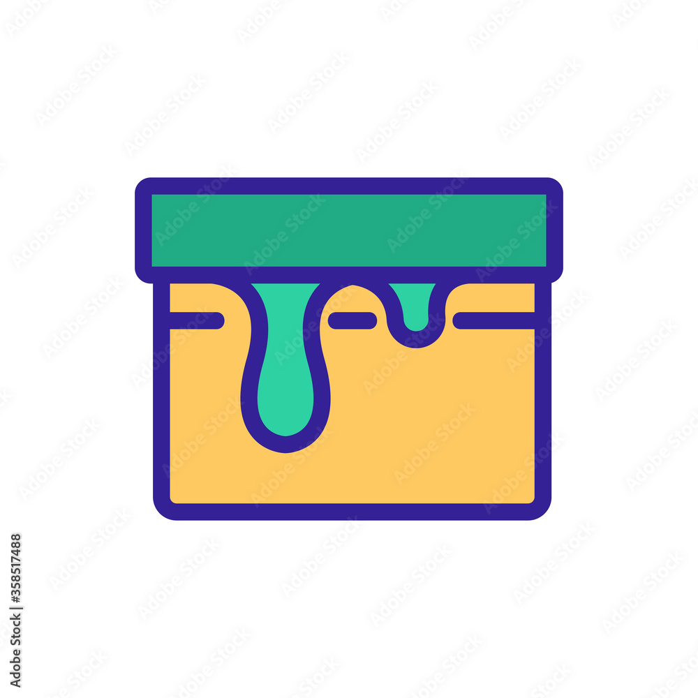 Poster flowing slime from container icon vector. flowing slime from container sign. color symbol illustrati