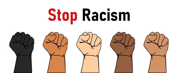Black Lives Matter concept. Stop racism. Banner, poster with text inscription. Vector