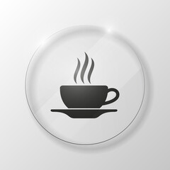 coffee house. Icon of a cup of coffee. Hot tea and coffee. Drink Sign