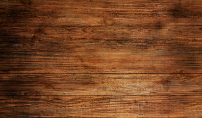 Naklejka premium Wood texture plank grain background, wooden desk table or floor.