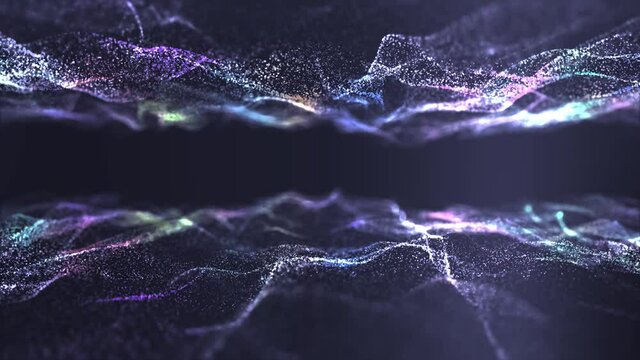 Looped Particles Field Motion Graphic Animation
