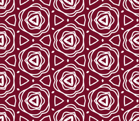 Beautiful abstract geometric roses vector pattern background. 