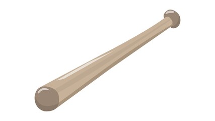 Image of a baseball bat on a white background. Vector image, eps 10