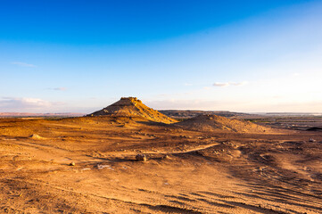 It's Nature on the sunset near the Bahariya Oasis in the Sahara Desert in Egypt