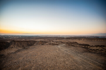 It's Nature on the sunset near the Bahariya Oasis in the Sahara Desert in Egypt