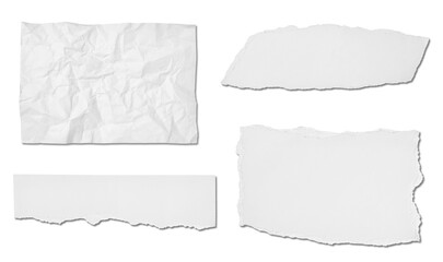 Obraz premium white paper ripped message torn note background piece