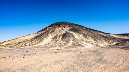 It's Basalt formations in the Black Desert of Egypt