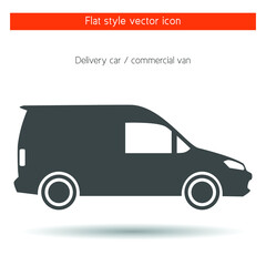 compact van delivery car icon vector eps