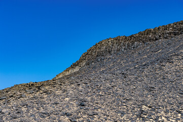 It's Black desert lanscape and basalt formarions