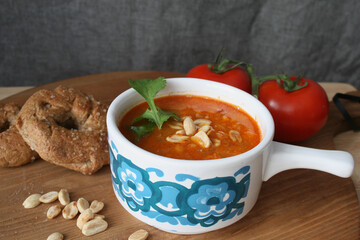 African sweet potato & peanut butter soup