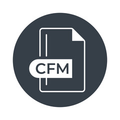 CFM File Format Icon. CFM extension filled icon.