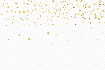 Birthday party element a Celebrate Vector Illustration Gold Confetti Isolated On White Background.
