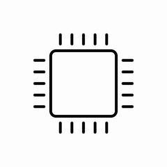 Outline cpu icon.Cpu vector illustration. Symbol for web and mobile