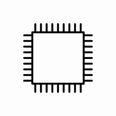 Outline cpu icon.Cpu vector illustration. Symbol for web and mobile