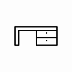 Outline desk icon.Desk vector illustration. Symbol for web and mobile