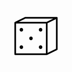 Outline dice icon.Dice vector illustration. Symbol for web and mobile