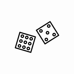Outline dice icon.Dice vector illustration. Symbol for web and mobile