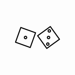 Outline dice icon.Dice vector illustration. Symbol for web and mobile