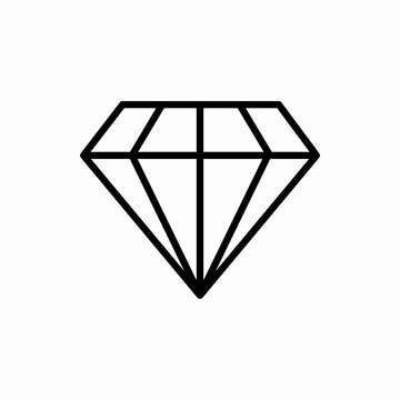 Outline diamond icon.Diamond vector illustration. Symbol for web and mobile