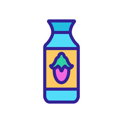 jojoba syrup bottle icon vector. jojoba syrup bottle sign. color symbol illustration