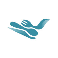 Bird for cooking and restaurant logo design template