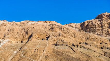Fototapeta na wymiar It's Rocks near the valley of the Kings near Luxor, Egypt