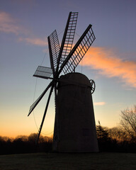 windmill at sunset