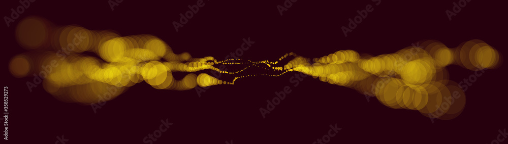 Poster bright blurred lights vector transparent effect illustration, abstract bokeh background with depth o