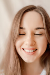 Portrait of a young happy woman 