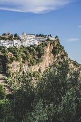 Fototapeta na wymiar Panoramic view of white andalusian village. Casares, Andalusia, Spain 