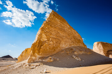 It's Beautiful landscape of the Western White Desert, main geographic attraction of Farafra.