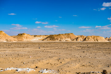 It's Beautiful landscape of the Western White Desert, main geographic attraction of Farafra.