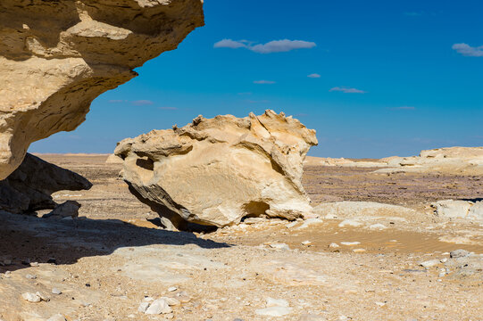 It's Rock formations at the Western White Desert National Park of Egypt