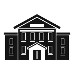 Library building icon. Simple illustration of library building vector icon for web design isolated on white background