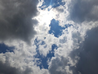 blue sky with clouds
