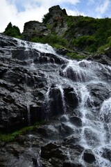 waterfall in the forest. running water in the mountains