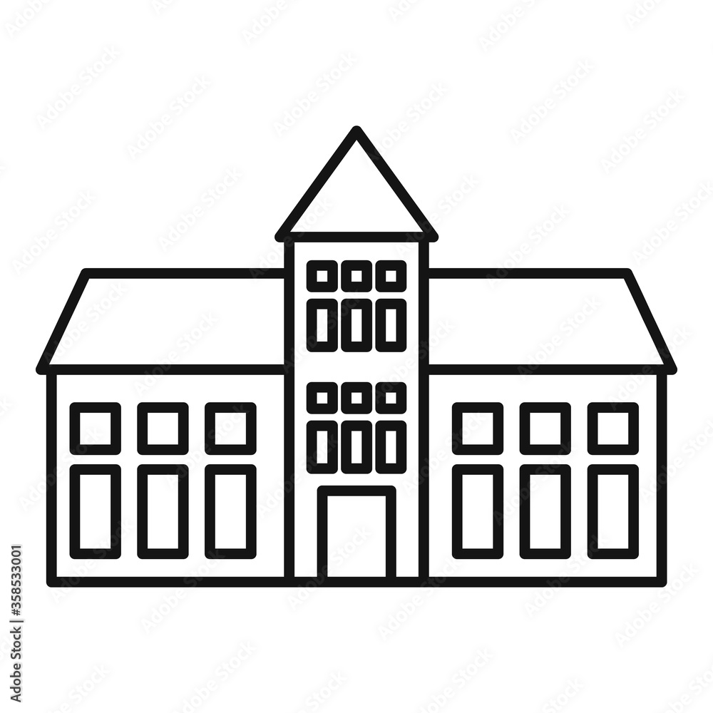Poster cambridge university icon. outline cambridge university vector icon for web design isolated on white
