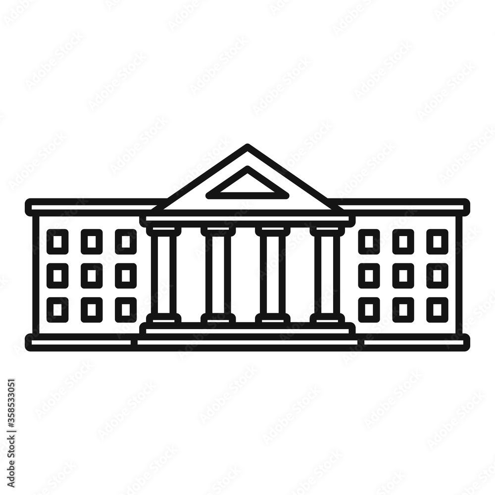 Poster national university icon. outline national university vector icon for web design isolated on white b
