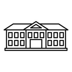 Institute building icon. Outline institute building vector icon for web design isolated on white background