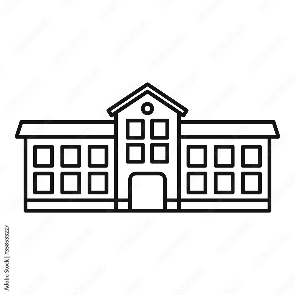 Poster student university icon. outline student university vector icon for web design isolated on white bac