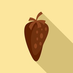 Mexican mamey fruit icon. Flat illustration of mexican mamey fruit vector icon for web design
