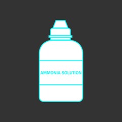 Ammonia bottle icon on a black background. Vector image, eps 10