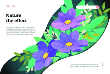 Abstract floral background with flowers