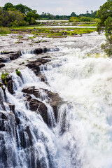 It's Amazing view of the Victoria Falls, Zambezi River, Zimbabwe and Zambia