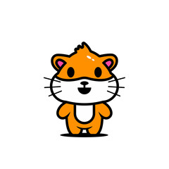 cute hamster character vector