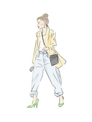 woman fashion sketch