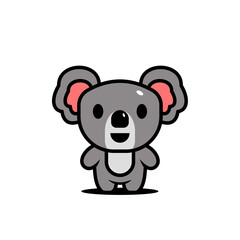 cute koala character vector